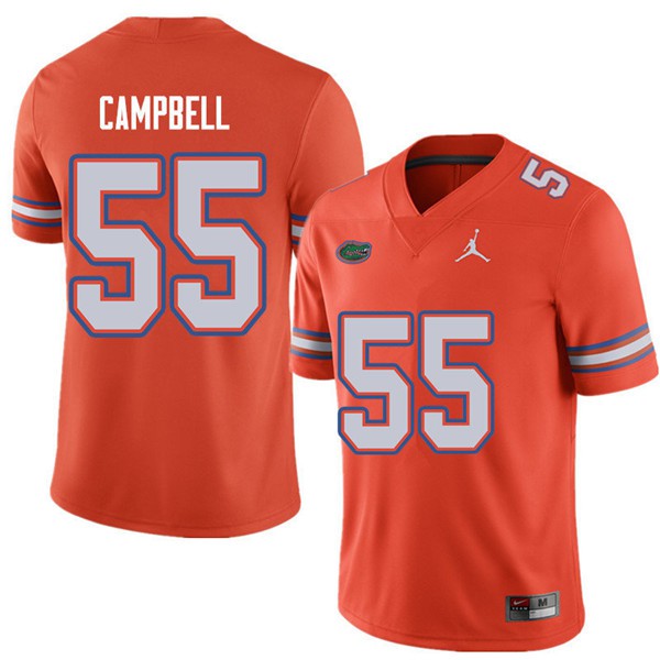 Jordan Brand Men #55 Kyree Campbell Florida Gators College Football Jersey Orange